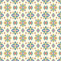 Fototapeta na wymiar Ethnic ikat seamless pattern traditional design illustration 