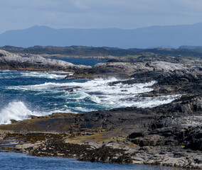 Fototapeta na wymiar Atlantic Ocean off the coast of Norway