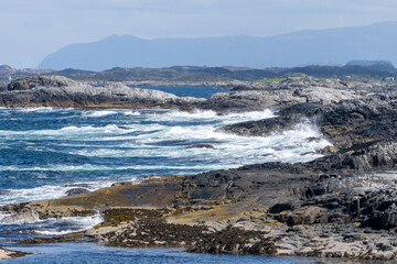 Fototapeta na wymiar Atlantic Ocean off the coast of Norway