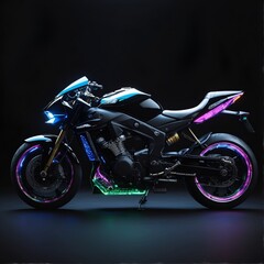 cyberpunk futuristic moto rider speed wallpaper