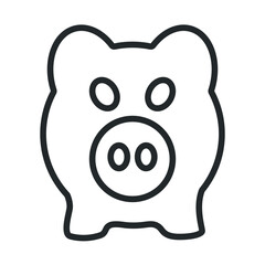 Pig line art vector icon