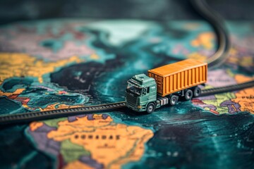 International logistics supply chains for goods - obrazy, fototapety, plakaty