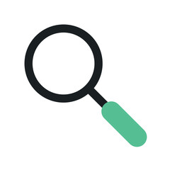 Search icon or magnifying glass vector sign isolated on a white background.