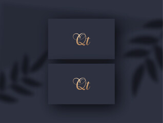 Qt logo design vector image