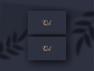 Qd logo design vector image