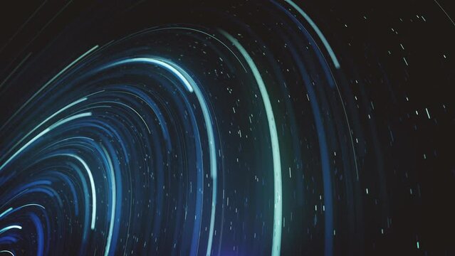 Futuristic Big Data Streaming Background/ 4k animation of an abstract technology background of big data streaming including lines and particles with depth of field blur