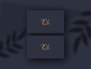 Qk logo design vector image