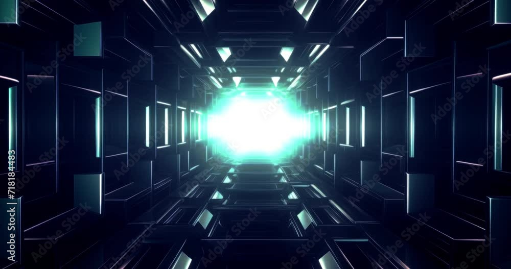 Poster animation of 80s retro sci-fi background. video game glow retro wave. purple grids neon glow light l
