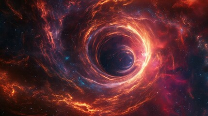 Black Hole in Center of Space Filled