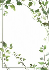 Watercolor wreath. Illustration. A floral design. Wreath, branch. Green. Isolated. Wedding, invitation, decor.