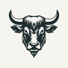 Buffallo logo design vector template