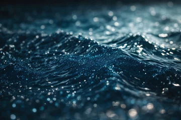 Foto op Plexiglas water drops on blue background © Magic Art