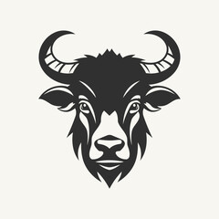 Buffallo logo design vector template