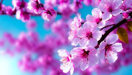 Beautiful Cherry blossom, Cherry Blossoms in Spring, fresh Pink cherry blossoms, Peach flowers, Small depth of field, Mandelblüte, Pfalz, Spring pink flower, Plum blossoms, fruits blossom