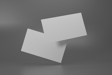 Empty Floating Business Card. Copyspace Business Card Bacground. Suitable For Mockup