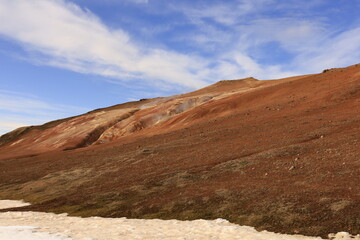 Leirhnjúkur is an active volcano located northeast of Lake Mývatn in the Krafla Volcanic System, Iceland