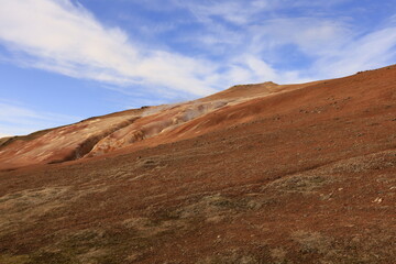 Leirhnjúkur is an active volcano located northeast of Lake Mývatn in the Krafla Volcanic System, Iceland