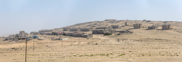 mining ghost town in desert, Kolmanskop,  Namibia