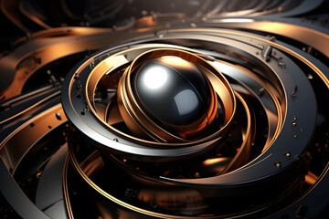 abstract background with circles on black