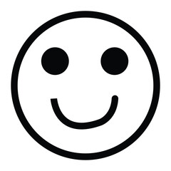 Smiley face emoticon - emoji line art vector icon for apps and websites. vector illustration. EPS file 2.