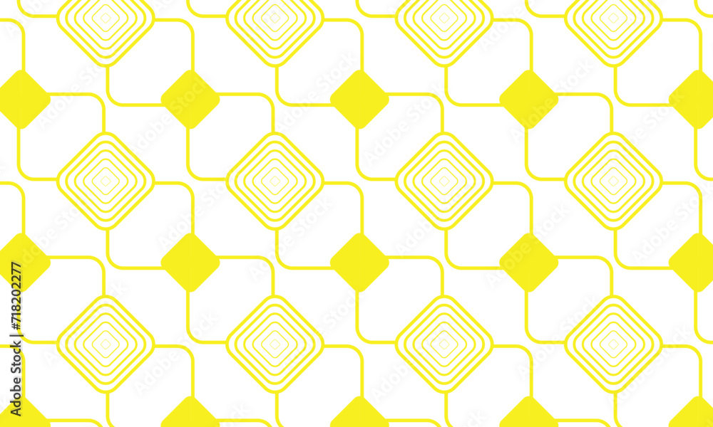 Poster abstract yellow seamless rounded rectangle pattern.