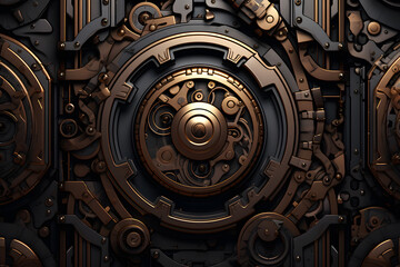 Fototapeta premium black and orange metal abstract background