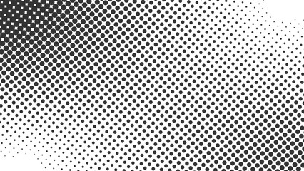 Halftone dotted black and white gradient texture background