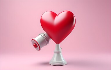 3d megaphone speaker announcing romantic valentine emoji