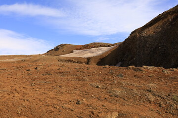 Leirhnjúkur is an active volcano located northeast of Lake Mývatn in the Krafla Volcanic System, Iceland