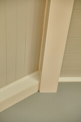 Minimalist Interior Corner with Textured Wall and Skirting Board