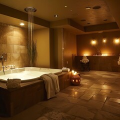 Intimate Evening Spa Retreat with Soft Lighting