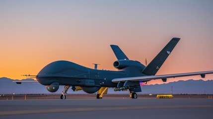 Fototapeta na wymiar High-Tech Surveillance Wings: Global Hawk surveillance drone