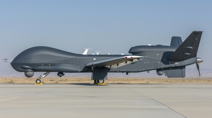Fototapeta na wymiar High-Tech Surveillance Wings: Global Hawk surveillance drone