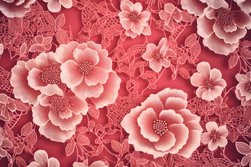 Floral lace pattern background
