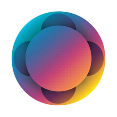 Abstract 3d color gradient circular shape