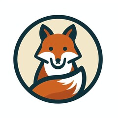 Obraz premium red fox cartoon