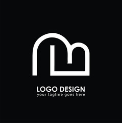 MU MU Logo Design, Creative Minimal Letter MU MU Monogram