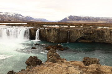 Goðafoss is a waterfall in northern Iceland