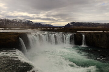 Goðafoss is a waterfall in northern Iceland