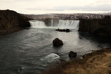 Goðafoss is a waterfall in northern Iceland