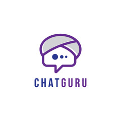 Chat guru logo, guru logo, chatting logo