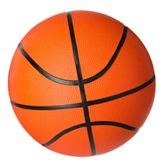 Fototapeta premium One basketball ball isolated on white. Sport equipment