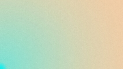 Aqua to Peach Color Grainy Gradient Background, noise texture, blurred gradient background. Backdrop for header, banner and webpage.
