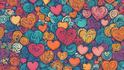 Love, Valentine's Day concepts  Heart elements background for love concept design. AI generated image