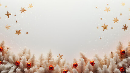 golden red and stars christmas winter background