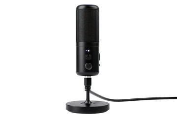 Compact USB Microphone for Clear Virtual Meetings on transparent background PNG by Generative A.I.