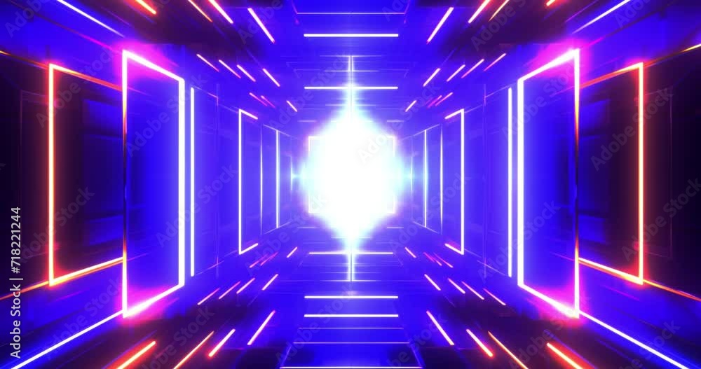 Poster animation of 80s retro sci-fi background. video game glow retro wave. purple grids neon glow light l