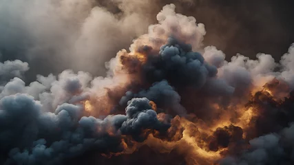 Fototapeten  Creative Abstract fire smoke background. Abstract smoke waves Backgrounds.  AI generated image © berkay08
