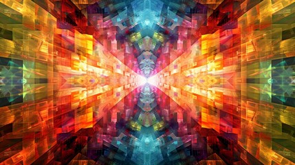 Pixelated Visions: A Rendered Kaleidoscope