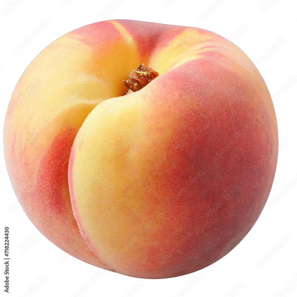 Poster peach fruit - isolated